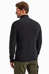 PME Legend Knitted Half Zip Pullover Cable Black Model / Achterkant