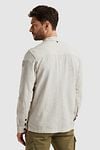 PME Legend Overshirt 2 Tone Slub Ecru Model / Achterkant