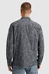 PME Legend Overshirt 2 Tone Slub Navy Model / Achterkant
