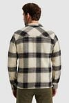 PME Legend Overshirt Heavy Yarn Kariert Ecru Model / Achterkant