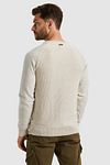 PME Legend Pull Knit Sweat Ecru Model / Achterkant