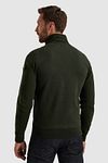 PME Legend Strickjacke Jacquard Interlock Olivgrün Model / Achterkant