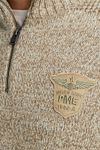 PME Legend Wolblend Half Rits Trui Ecru Model / Detail
