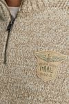 PME Legend Wolblend Half Zip Trui Ecru Model / Detail