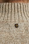 PME Legend Wolblend Half Zip Trui Ecru Model / Detail