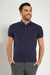 Suitable Knitted Polo Shirt Navy Model / Voorkant with Bram