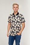 Suitable Polo Floral Dark Blue Navy Model / Voorkant