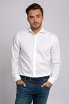 Profuomo Slim Fit Overhemd Cutaway Model / Voorkant met Bram