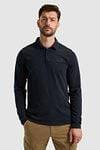 PME Legend Longsleeve Polo Shirt Stripes Navy Model / Voorkant