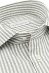 Profuomo Overhemd Streep Cutaway Groen Product / Detail