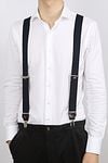Profuomo Suspenders Navy-White Model / Voorkant