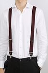 Profuomo Suspenders Bordeaux-White Model / Voorkant