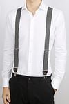 Profuomo Suspenders Anthracite Melange Model / Voorkant