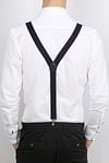 Profuomo Suspenders Solid Dark Blue Model / Achterkant