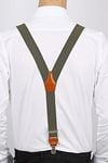 Profuomo Bretels Groen Melange Model / Achterkant
