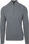 Profuomo Half Zip Pullover Wol Blend Blauw kopen | Suitable