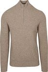 Profuomo Half Zip Pullover Wol Blend Sand kopen | Suitable
