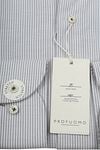 Profuomo Twill Hemd Streep Groen Product / Detail