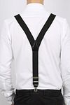 Profuomo Hosenträger Schwarz Model / Achterkant