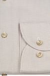 Profuomo Dobby Overhemd Print Beige Product / Detail