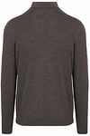 Profuomo Pullover Half Zip Laine Merino Marron Foncé Product / Achterkant