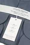 Profuomo Japanese Knitted Shirt Denim Blue Model / Detail