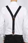 Profuomo Suspenders Navy-White Model / Achterkant