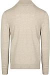 Profuomo Half Zip Pullover Merino Wool Beige Product / Achterkant