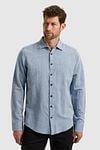 PME Legend Linen Shirt Light Blue Model / Voorkant