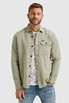 PME Legend Overshirt Linen Khaki Model / Voorkant
