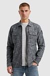 PME Legend Overshirt 2 Tone Slub Navy Model / Voorkant
