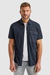 PME Legend Short Sleeve Hemd Jersey Piqué Navy Model / Voorkant
