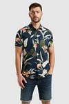 PME Legend Short Sleeve Overhemd Print Navy Model / Voorkant