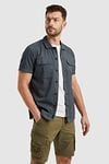 PME Legend Short Sleeve Chemise Anthracite Model / Voorkant