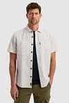 PME Legend Short Sleeve Overhemd Dobby Off White Model / Voorkant