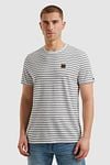 PME Legend Jersey T-Shirt Streifen Weiß Model / Voorkant