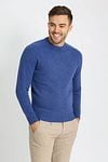 Suitable Lamswol Trui Ronde Hals Royal Blauw Model / Voorkant met Bram