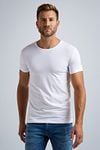 PME Legend Basic T-Shirt 2er Pack O-Ausschnitt Weiß Model / Voorkant