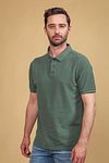 Suitable Respect Polo Shirt Pete Dark Green Model / Voorkant with Emiel