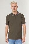 Suitable Respect Polo Shirt Tip Ferry Olive Green Model / Voorkant