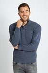 Suitable Mou Half Zip Pullover Blue Model / Voorkant with Bram