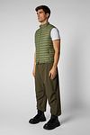Save The Duck Veste Sans Manches Adam Vert Olive Model / Zijkant