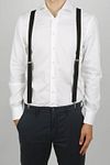Profuomo Luxus Hosenträger Schwarz Model / Voorkant