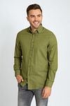 Suitable Shirt Washed Green Model / Voorkant with Bram