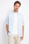 Suitable Shirt Linen Light Blue Model / Voorkant