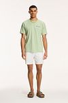 Shiwi T-Shirt Antigua Port Dust Green Model / Voorkant