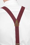 Sir Redman Luxury Suspenders Essential Bordeaux Model / Achterkant
