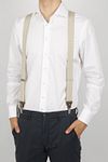 Sir Redman Suspenders Bridal Blossom Taupe Model / Voorkant
