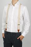 Sir Redman Suspenders Combi Pack Dapper Dot Beige Model / Voorkant