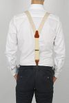 Sir Redman Suspenders Combi Pack Dapper Dot Beige Model / Achterkant